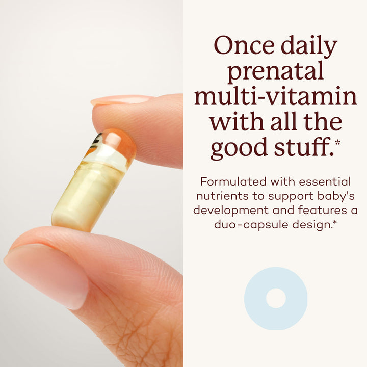 Prenatal Vitamins for Women, Once-Daily Multivitamin Supplement, Includes Folate and DHA, Allergen-Free, 28 Vegan Capsules