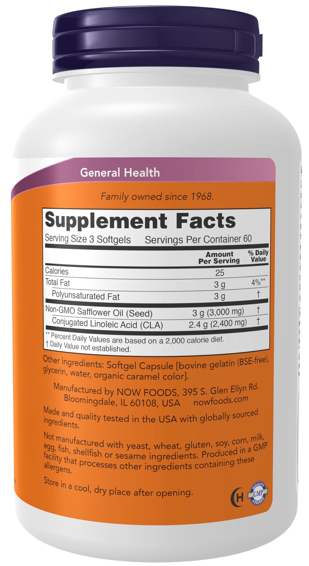 Supplements, CLA (Conjugated Linoleic Acid) 800 mg, Nutritional Oil, 180 Softgels