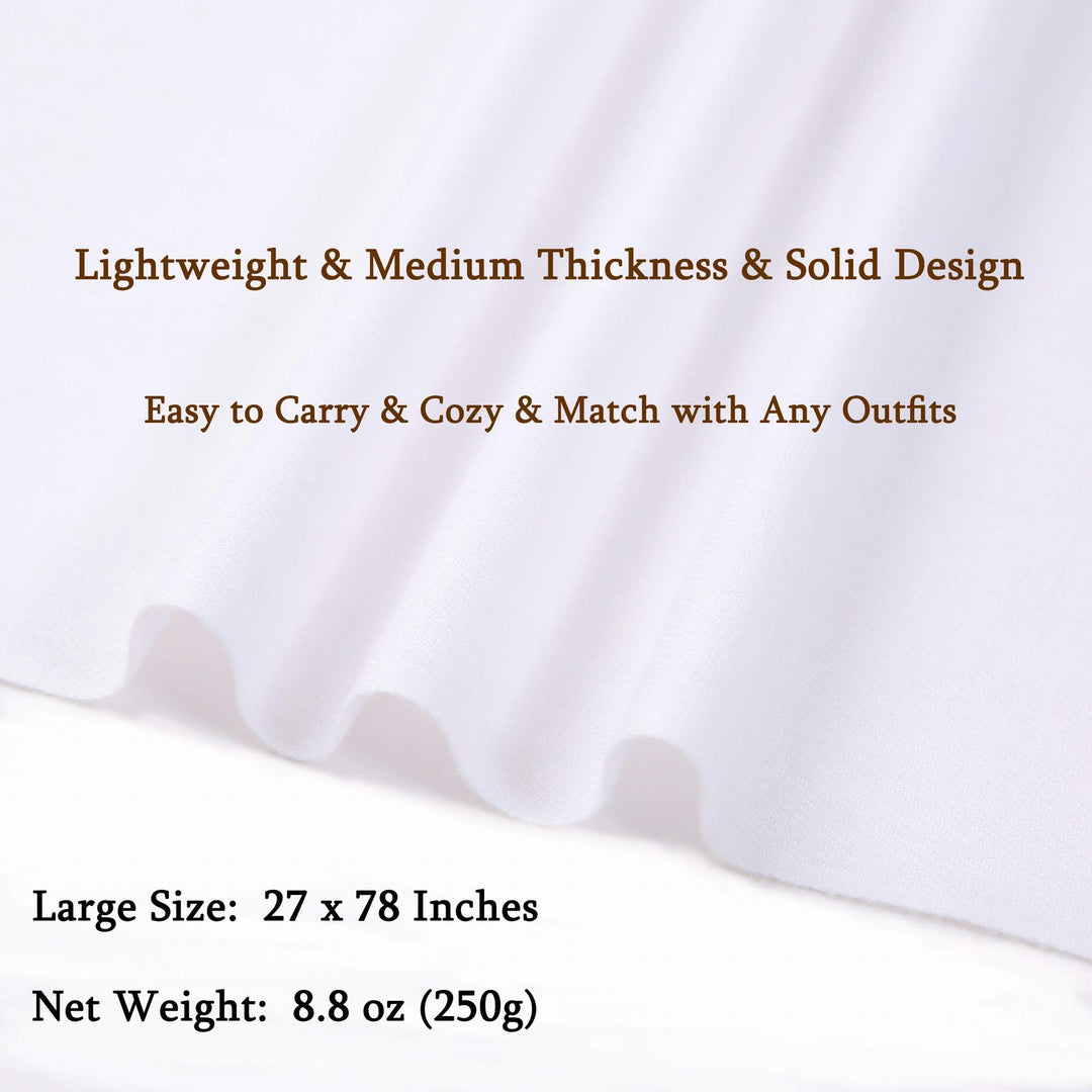 Pashmina Shawls and Wraps, Women White Bridesmaid Pashmina Scarfs and Shawls for Wedding Bridal(White)