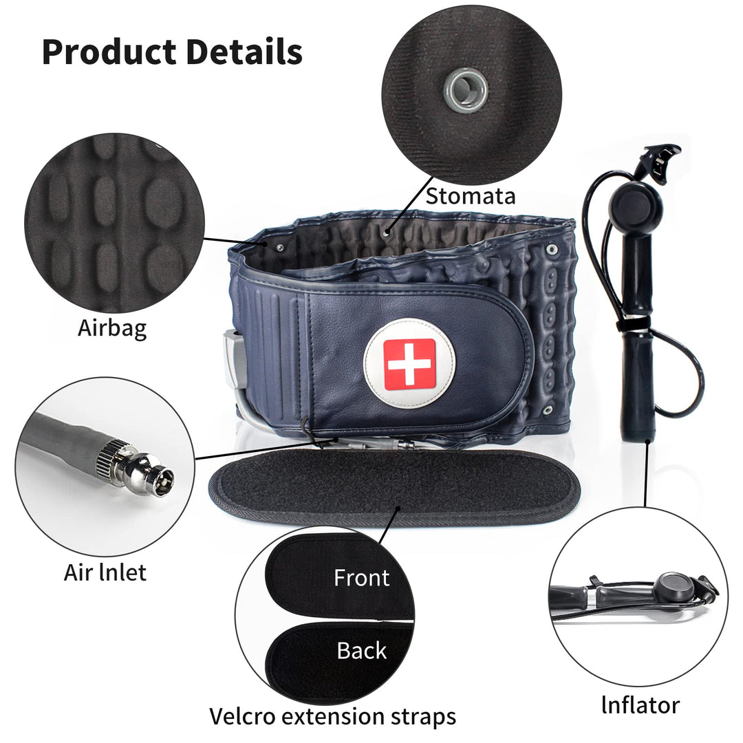 Decompression Back Belt, for Lower Back Pain Relief Lumbar Decompression Belt, Men and Women Lumbar Traction Device (29-49 inch Waists)