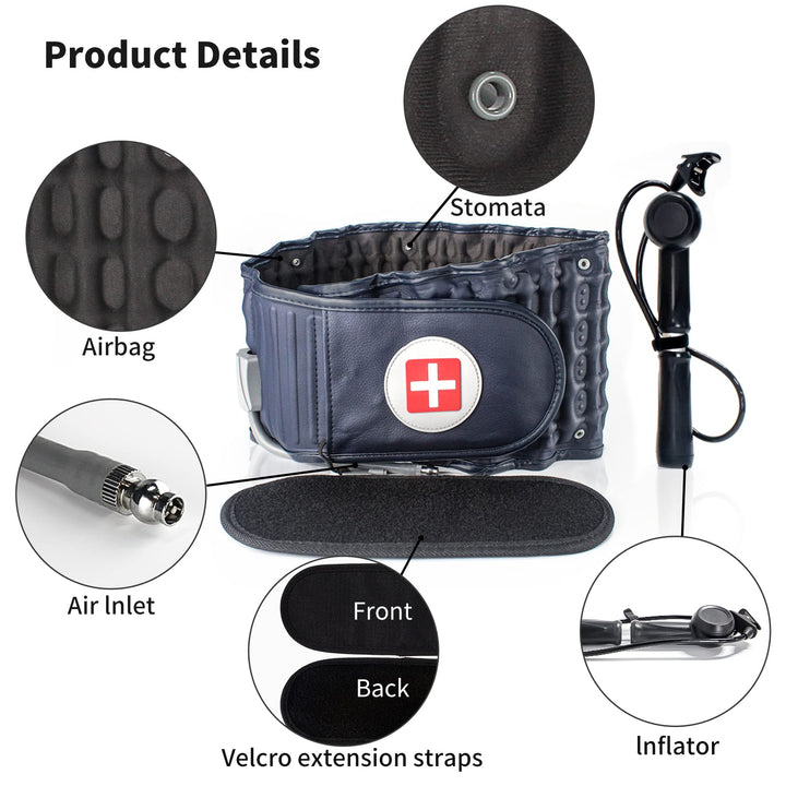 Decompression Back Belt, for Lower Back Pain Relief Lumbar Decompression Belt, Men and Women Lumbar Traction Device (29-49 inch Waists)