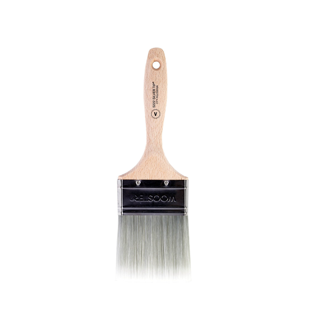 Wooster Brush 5222-3 Paintbrush, 3 Inch,Silver,white