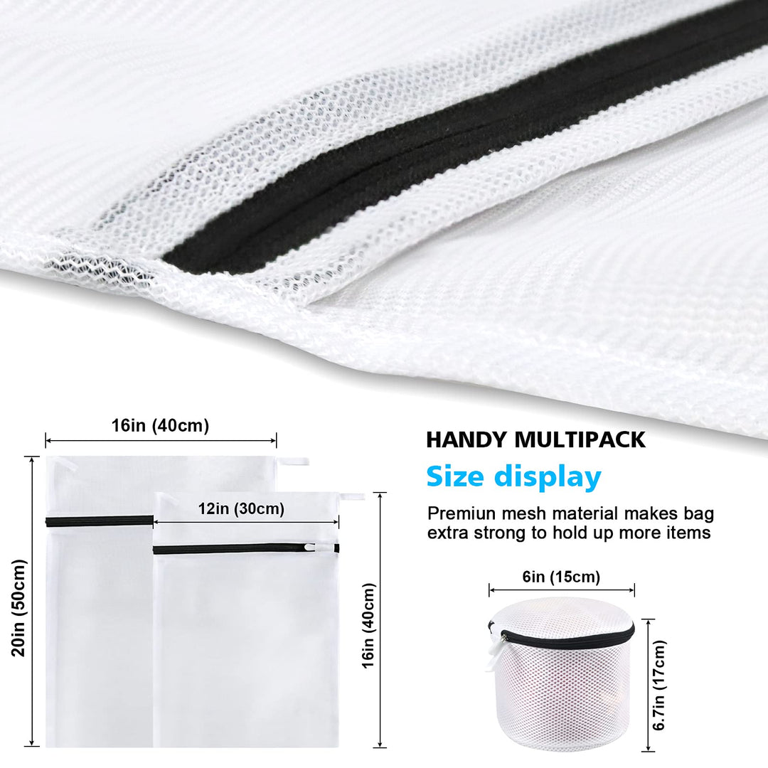 Durable Mesh Laundry Bags for Delicates,Have Hanger Loops (2XX-Large 24 x 24 inches, 2Large 16 x 20 inches)