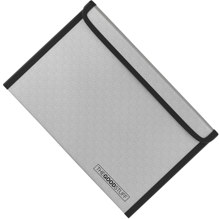 Fireproof Document Bag Envelope Size: 8 x 5 [2000°F – Grey] Fireproof Cash Bags with Zipper Small Water and Fire Resistant Money Bag for Cash Storage, Fireproof Bags for Cash Fire Proof