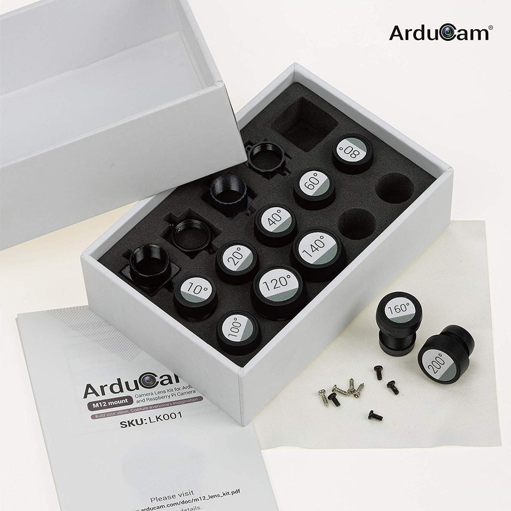 M12 Lens Set, Arducam Lens for Raspberry Pi Camera (1/4