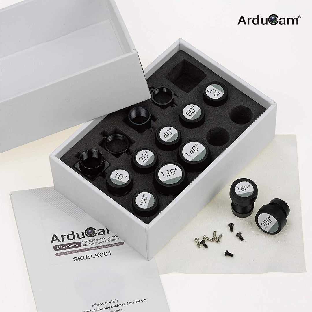 M12 Lens Set, Arducam Lens for Raspberry Pi Camera (1/4