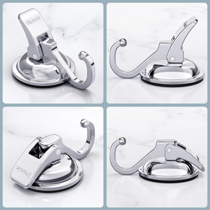Heavy Duty Vacuum Suction Cup Hooks (2Pack) Specialized for Kitchen&amp;Bathroom&amp;Restroom Organization,
