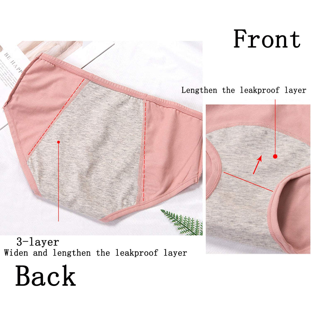Cotton Teens Girls Period Underwear Leak Proof Start Period Kit Panties for Teen XS