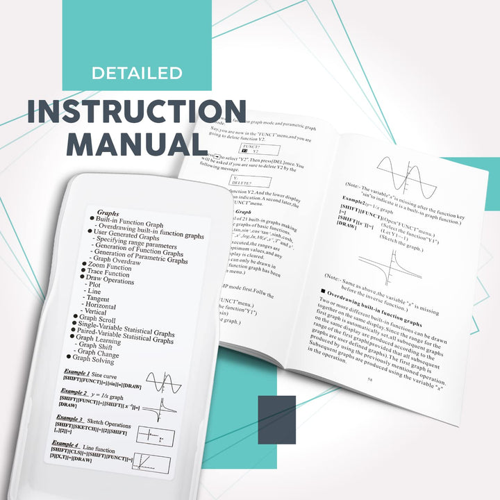 Scientific Calculator with Graphic Functions - Multiple Modes with Intuitive Interface - Perfect for Students of Beginner and Advanced Courses, High School or College