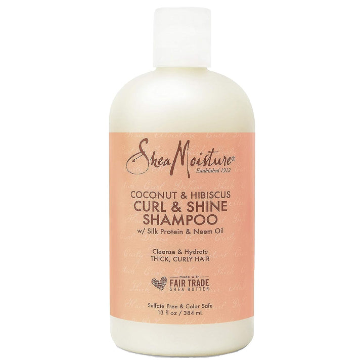 Curl and Shine Coconut Shampoo Coconut and Hibiscus for Curly Hair Paraben Free Shampoo 13 oz