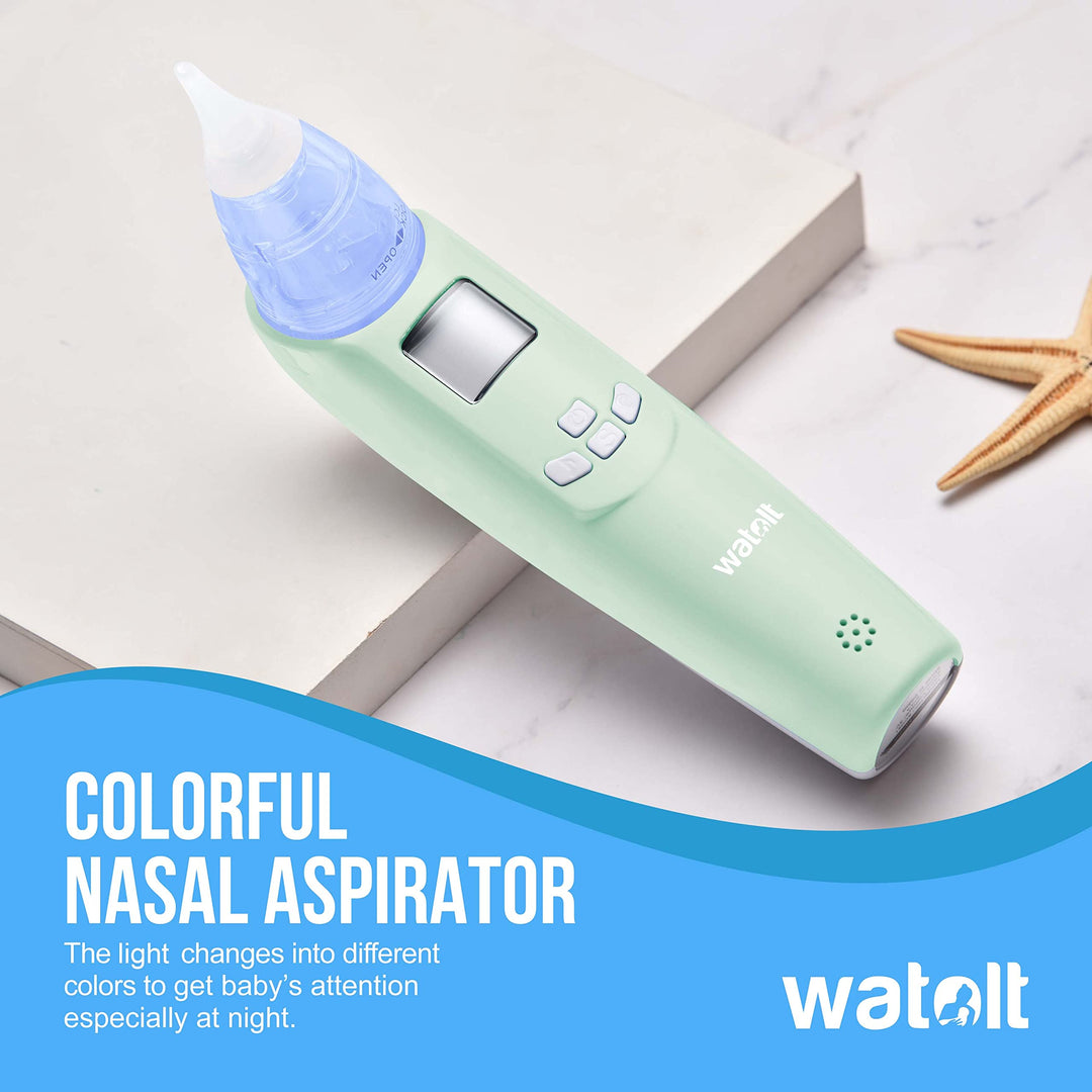 Watolt Baby Nasal Aspirator - Electric Nose Suction for Baby - Automatic Booger Sucker for Infants - Battery Powered Snot Mucus Remover for Kids Toddlers