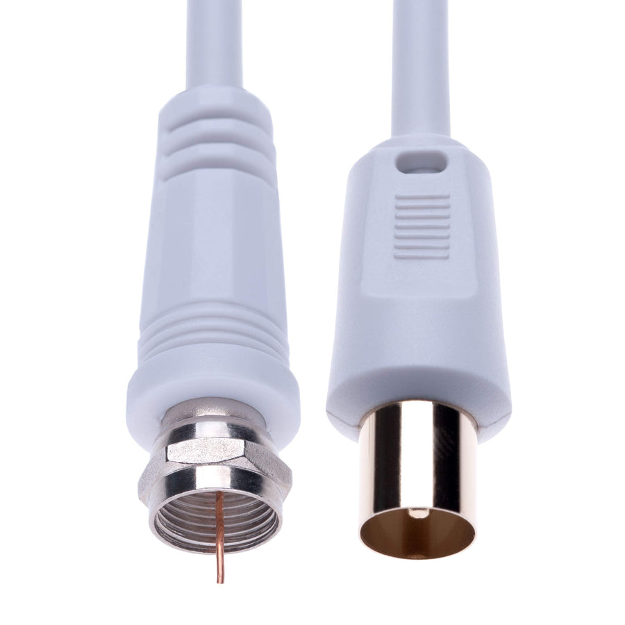 Coaxial Aerial F Connector Male Plug to RF M-Male Cable