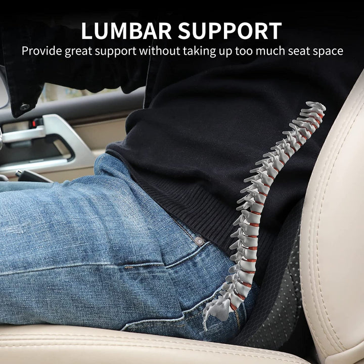 Car Seat Cushion - Memory Foam Car Seat Pad - Sciatica &amp; Lower Back Pain Relief - Car Seat Cushions for Driving - Road Trip Essentials for Drivers(Black)