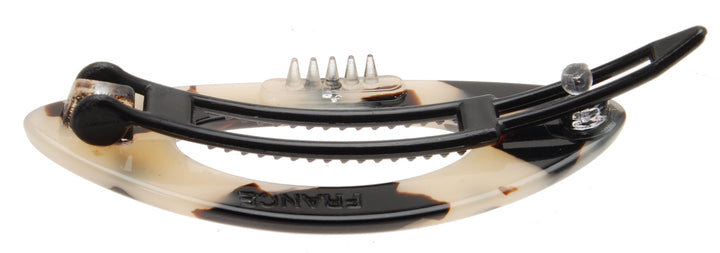 Ivory Tokyo : Mini Cutout Oval on Plastic Tige Boule Barrette - Ivory Tokyo