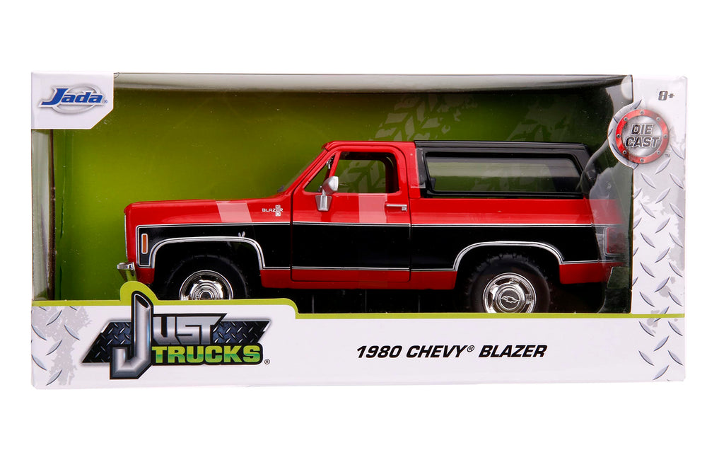Just Trucks 1:24 1980 Chevrolet Blazer K5 Die-cast Car Red/Black, Toys for Kids and Adults
