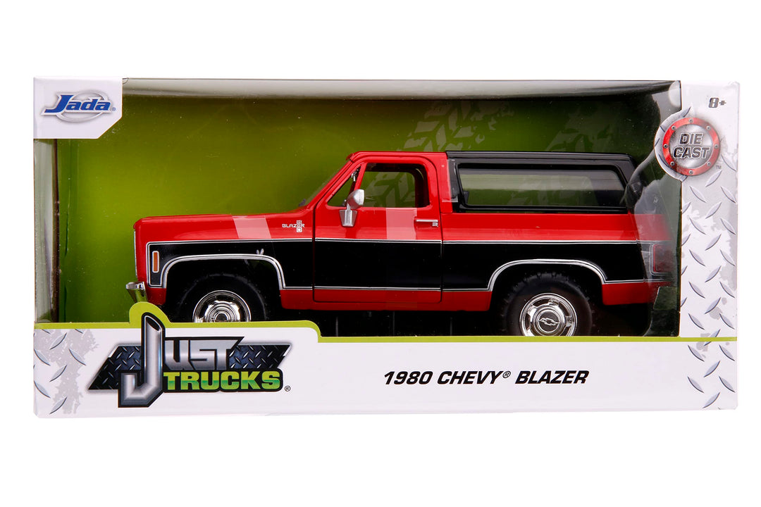 Just Trucks 1:24 1980 Chevrolet Blazer K5 Die-cast Car Red/Black, Toys for Kids and Adults