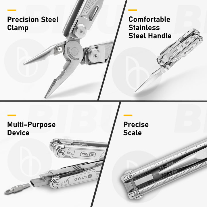 BIBURY Multitool BI2038A, 19-in-1 Stainless Steel Multi