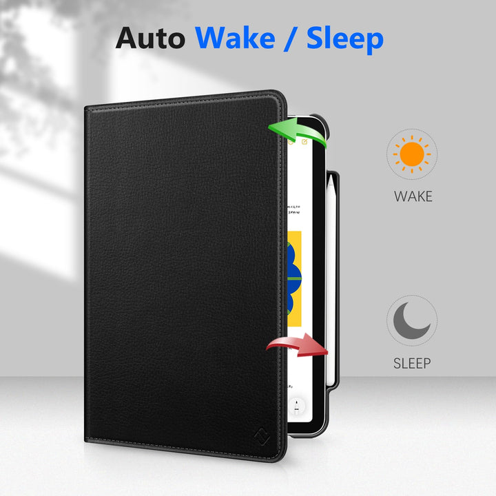 Rotating Case for iPad Pro 11-inch (4th / 3rd Generation) 2022/2021-360 Degree Swiveling Stand Cover w/Pencil Holder, Auto Sleep/Wake, Also Fit iPad Pro 11 2nd/1st Gen, Black