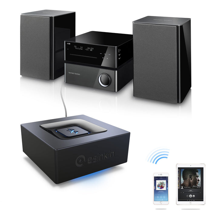 Bluetooth Audio Adapter for Music Streaming Sound System, Wireless Audio Adapter Works with Smartphones and Tablets, Wireless Adapter for Speakers