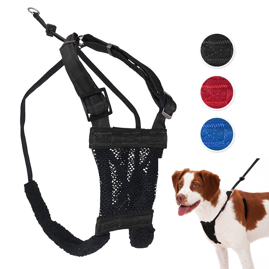 No Pull Dog Harness Medium Sized Dog, Black Mesh Dog Harness, Durable Nylon Anti Pull Dog Harness Medium Size Dog, Breathable & Easy Medium Dog Harness, Provides to Medium Breeds