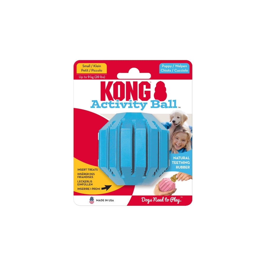 Puppy Activity Ball - Soft & Durable Natural Puppy Rubber Dog Toy - Chew Toy for Teething Puppies - Eases Aching Teeth & Gums - for Small Puppies - Randomly Provided Color