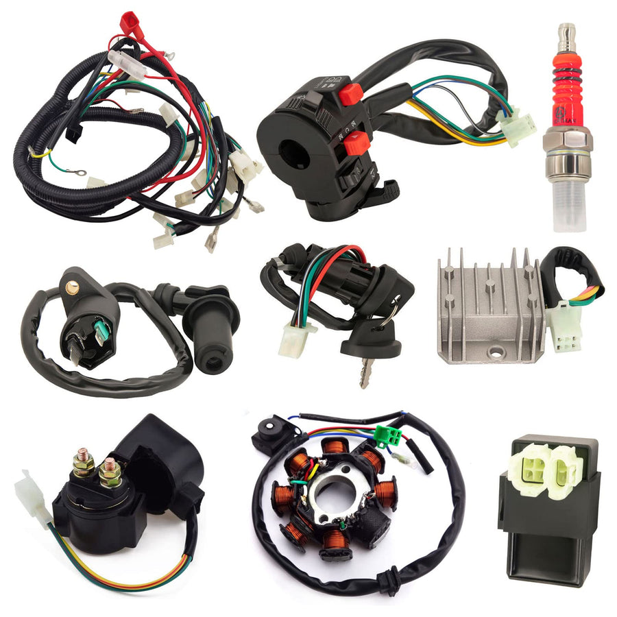 Complete Electric Wiring Harness Kit ATV Wire for GY6 1