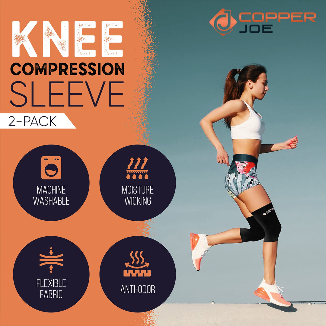 Copper Joe 2 Pack Copper Infused Knee Brace for Women a