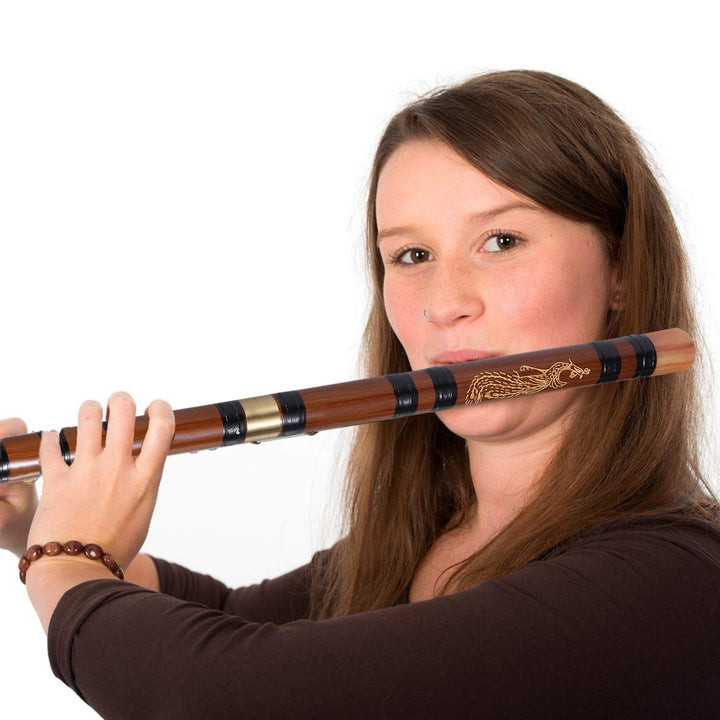 MILISTEN Bamboo Flute Musical Key C Wooden Flute Chinese Flute Instrument Chinese Bamboo Classic Musical Instrument for Kids Adults Beginners, Mix Style