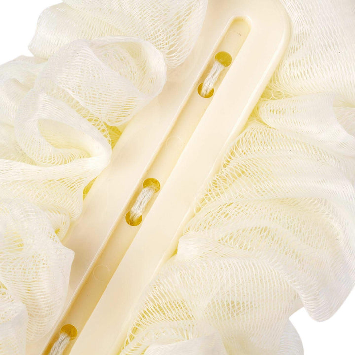 Body Bath Brush, Long Handle Nylon Mesh Shower Brush Back Scrubber for Men and Women (White)