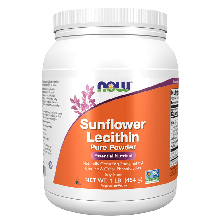 Supplements, Sunflower Lecithin with naturally occurring Phosphatidyl Choline and Other Phosphatides, Powder, 1-Pound