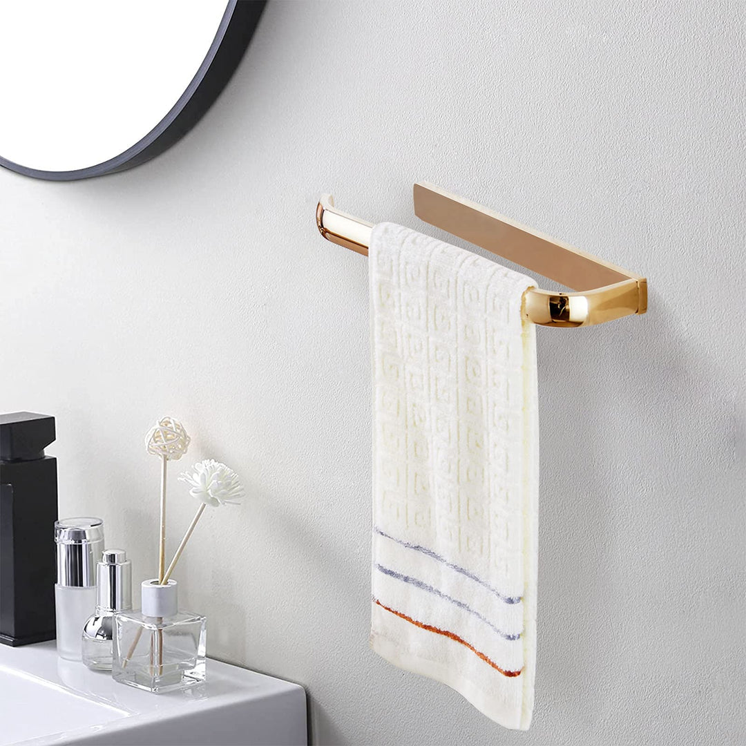 Leyden Antique Brass Towel Ring, Bathroom Hand Towel Holder Retro Towel Bar Wall Mounted Brushed Brass Towel Rack 12.7 inch