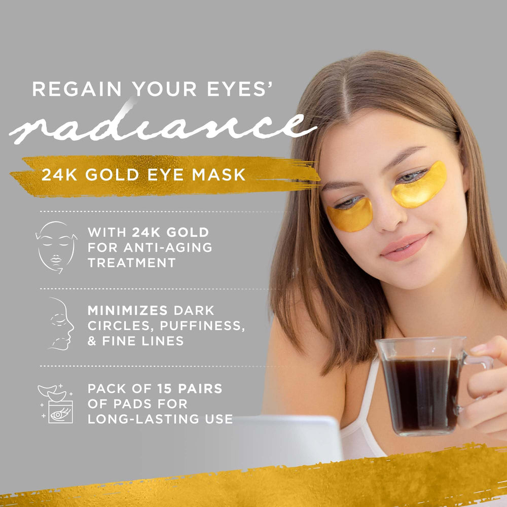 - Under Eye Gel Pads, Collagen Eye Patches for Puffy Eyes, Dark Circles, and Wrinkles, 24K Gold Eye Mask with Hyaluronic Acid, Vegan, Cruelty-Free, Hydrating Eye Pad,15 Pairs