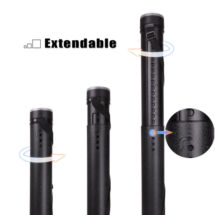 Poster Documents Storage Tube 24-40 Extendable for Artworks, Blueprints, Drafting and Scrolls Color Black