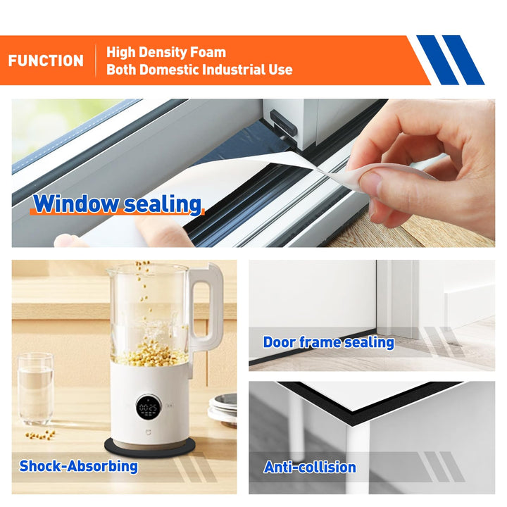 MAGZO Weather Stripping Door Seal, 1/2 Inch Wide X 1/2 