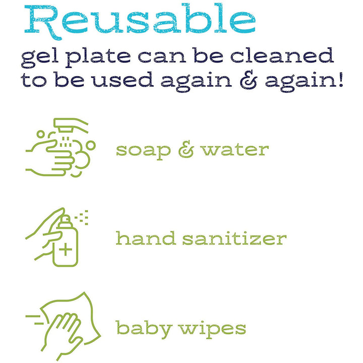 Monoprinting Print Plate - 8” X 10” Gel Plate - Printmaking Supplies - Reusable Gel Printing Plate for Press Art for Card Making, Scrapbooking, Journaling, Arts and Crafts, Home Decor