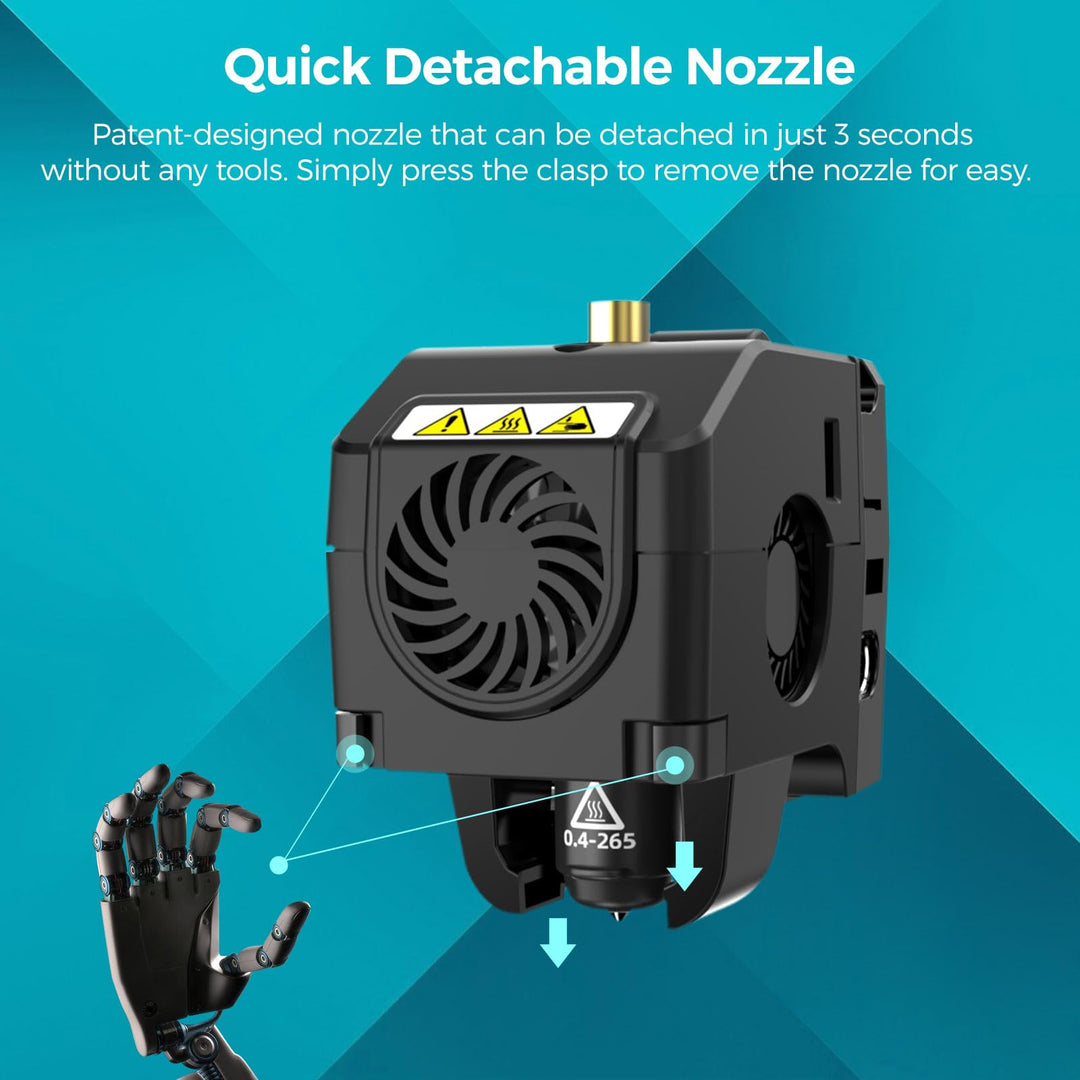 Flashforge Adventurer 3 Series and Adventurer 4 Upgrade Hotend, 3D Printer Parts with 0.4mm 240°C Nozzle Assembly
