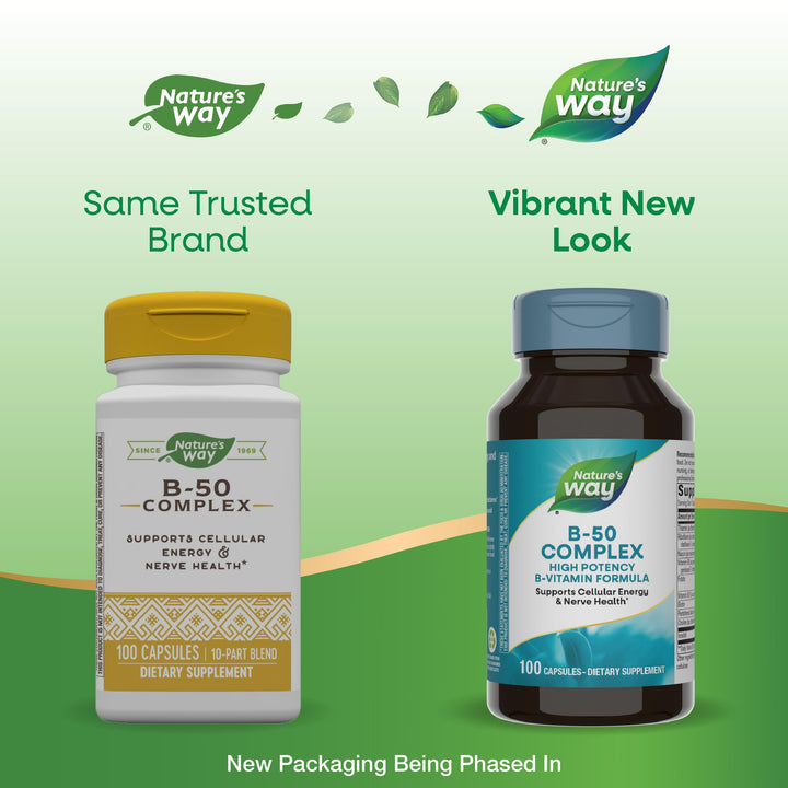 Nature&#39;s Way B-50 Complex, Supports Cellular En
