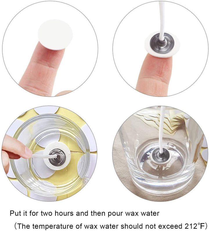 160pcs Candle Wick Stickers, Heat Resistance Candle Making Double-Sided Stickers