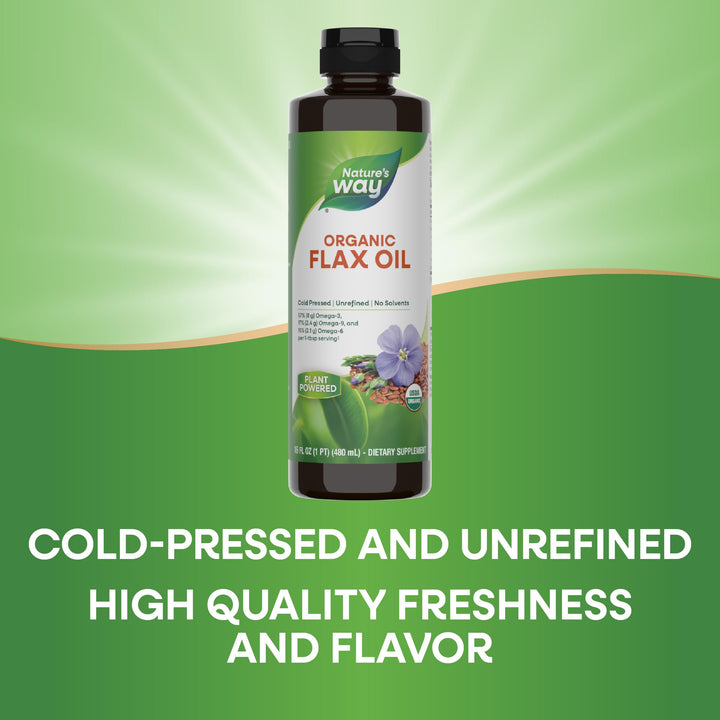 Nature&#39;s Way Organic Flax Oil, USDA Certified O
