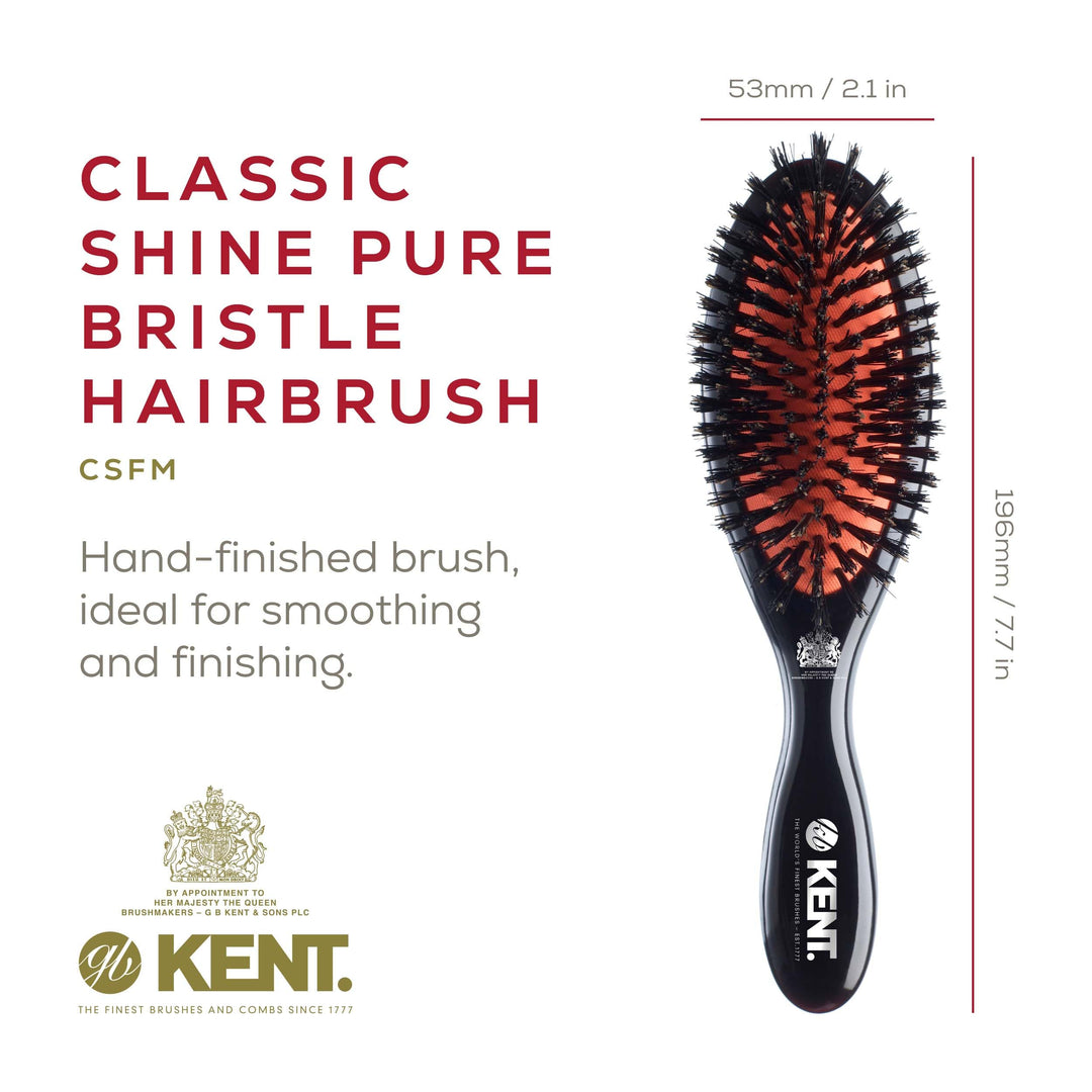 Kent CSFM Ruby Pure Brislte Medium Dressing &amp; Styling Premium Brush