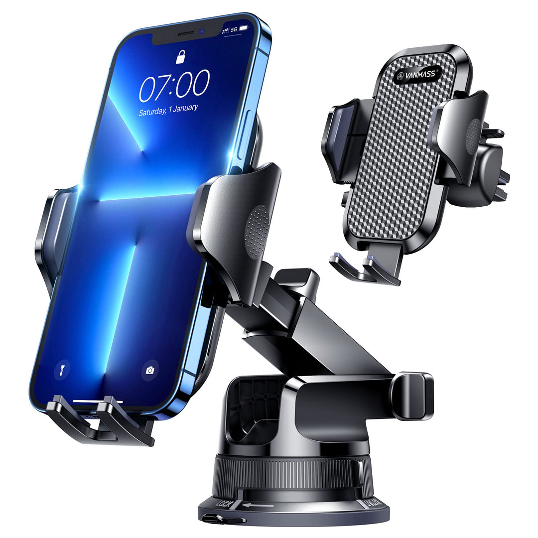 [Pro Version] Universal Car Phone Mount [2024 Super Suction Cup] Phone Holder for Car, Cell Phone Car Mount for Windshield Dash Vent Truck Stand for iPhone 16 Pro Max 15 14 13 Samsung Android
