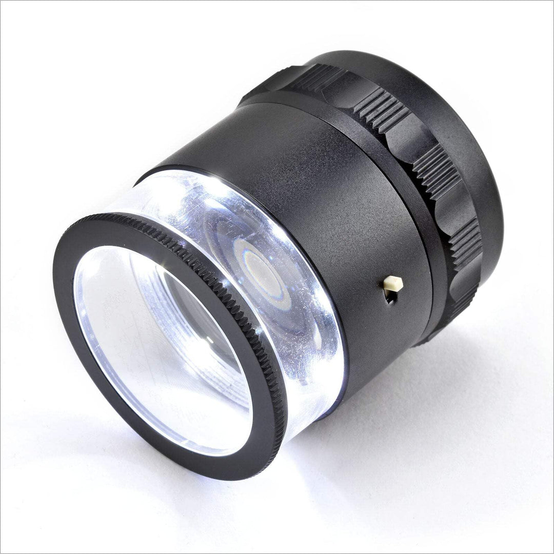 Stand Measuring Magnifier Loupe 10X w/Scale LED Lighted Illuminated