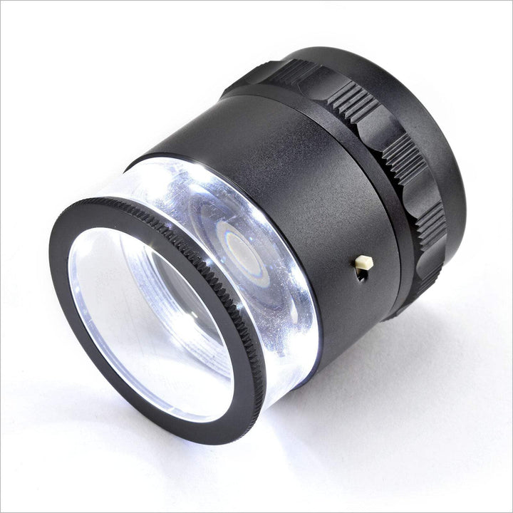Stand Measuring Magnifier Loupe 10X w/Scale LED Lighted Illuminated