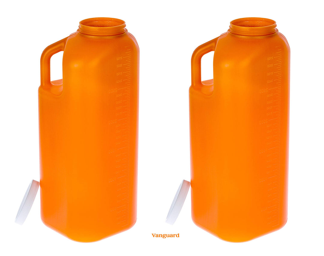 2 Medical 24-Hour Urine Collections Bottle Containers; Screw Top Urinals Men and Women, Unisex Urine Collection Containers