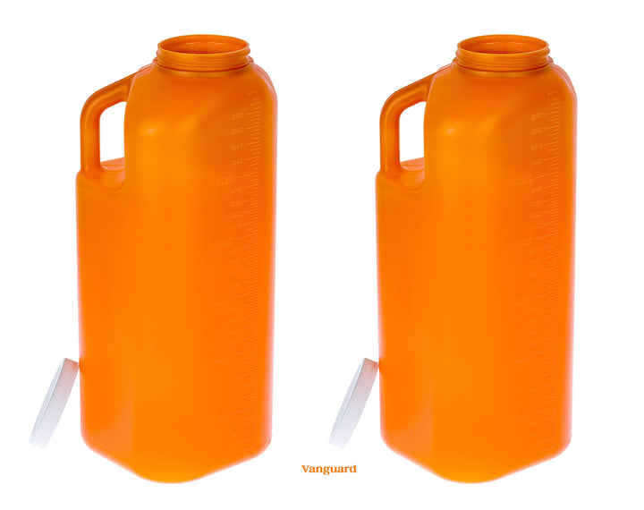 2 Medical 24-Hour Urine Collections Bottle Containers; Screw Top Urinals Men and Women, Unisex Urine Collection Containers
