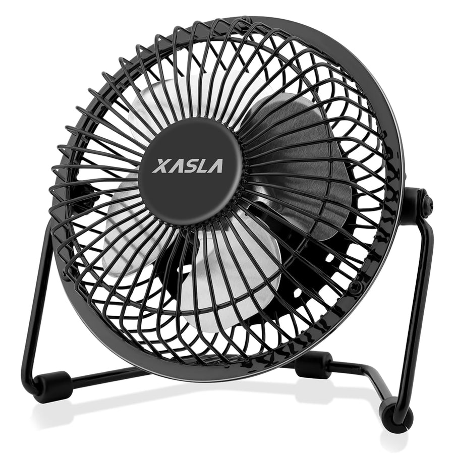 xasla 4 Inch Small USB Desk Fan, Mini Quiet Fan with Me
