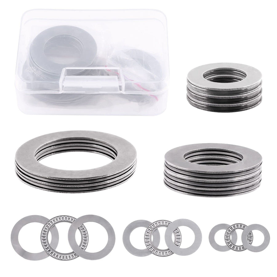 8pcs AXK2035 AXK2542 AXK3552 Thrust Needle Roller Bearings with Washers 20MM 25MM 35MM Bore 35MM 42MM 52MM OD 2MM Thick for Robots, Elevators, Rolling Mills