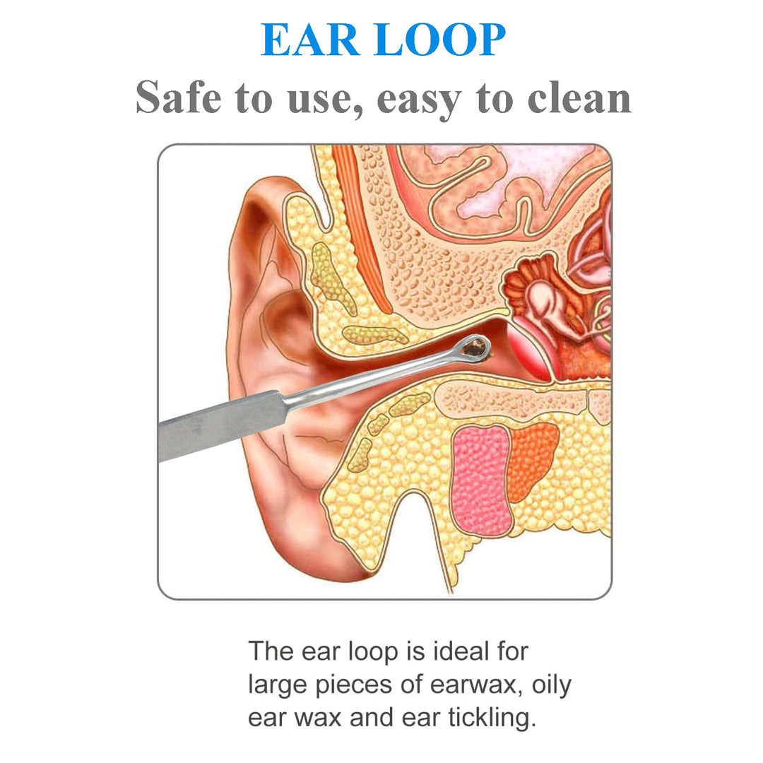 Ear Wax Removal Kit - Ear Q Tip Pick Curette Cleaning R