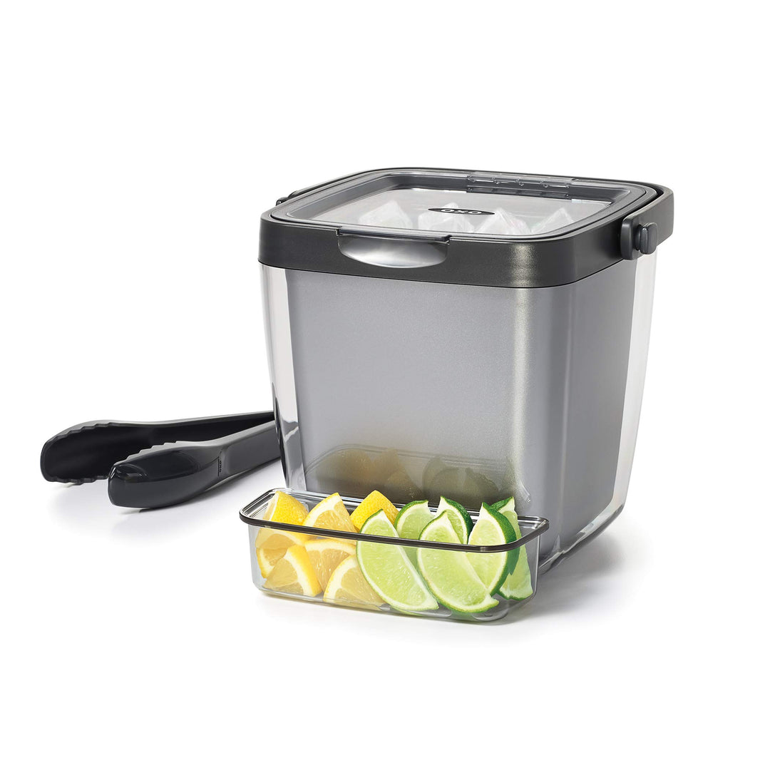 OXO Good Grips Double Wall Ice Bucket with Tongs and Ga