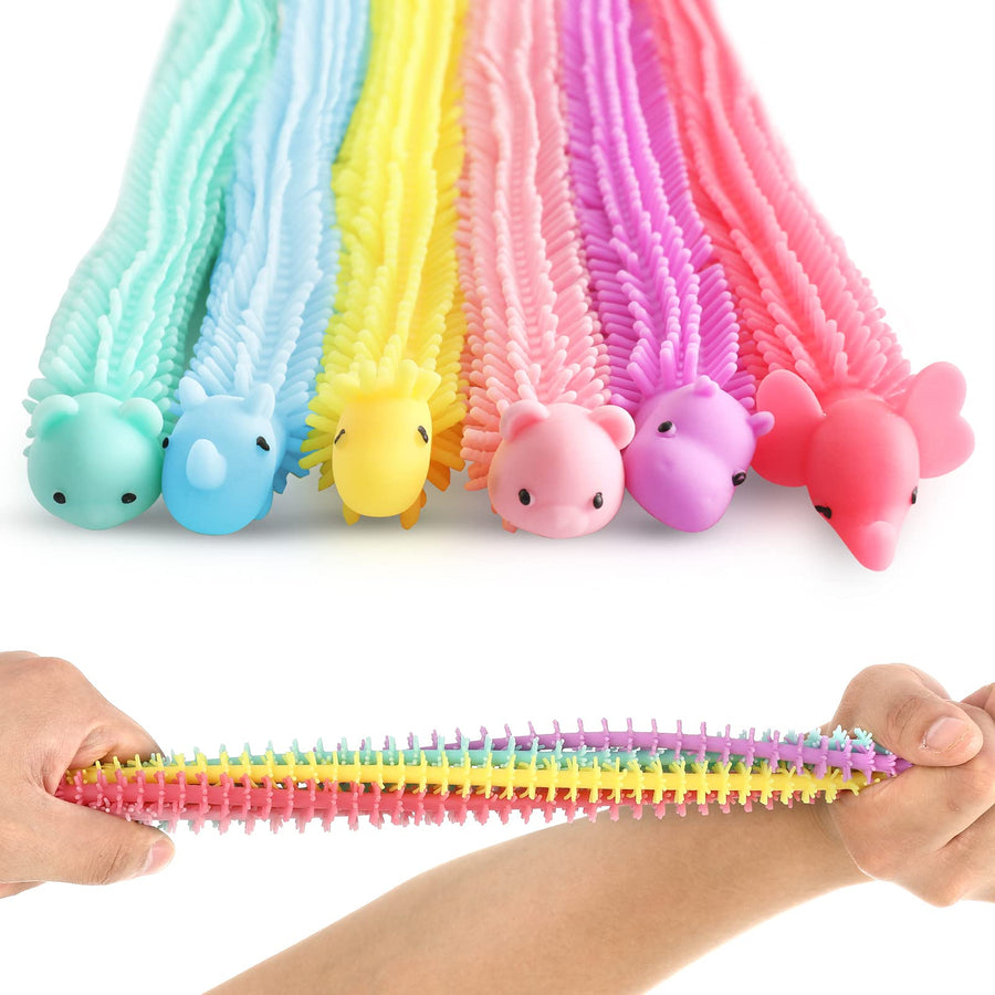 Stretchy Strings Sensory Toys - Easter Basket Stuffers for Kids, Quiet Fidget Toys, Classroom Rewards for Students, Stress Relief Calming Toys, Stretchy Toy for Hand Therapy
